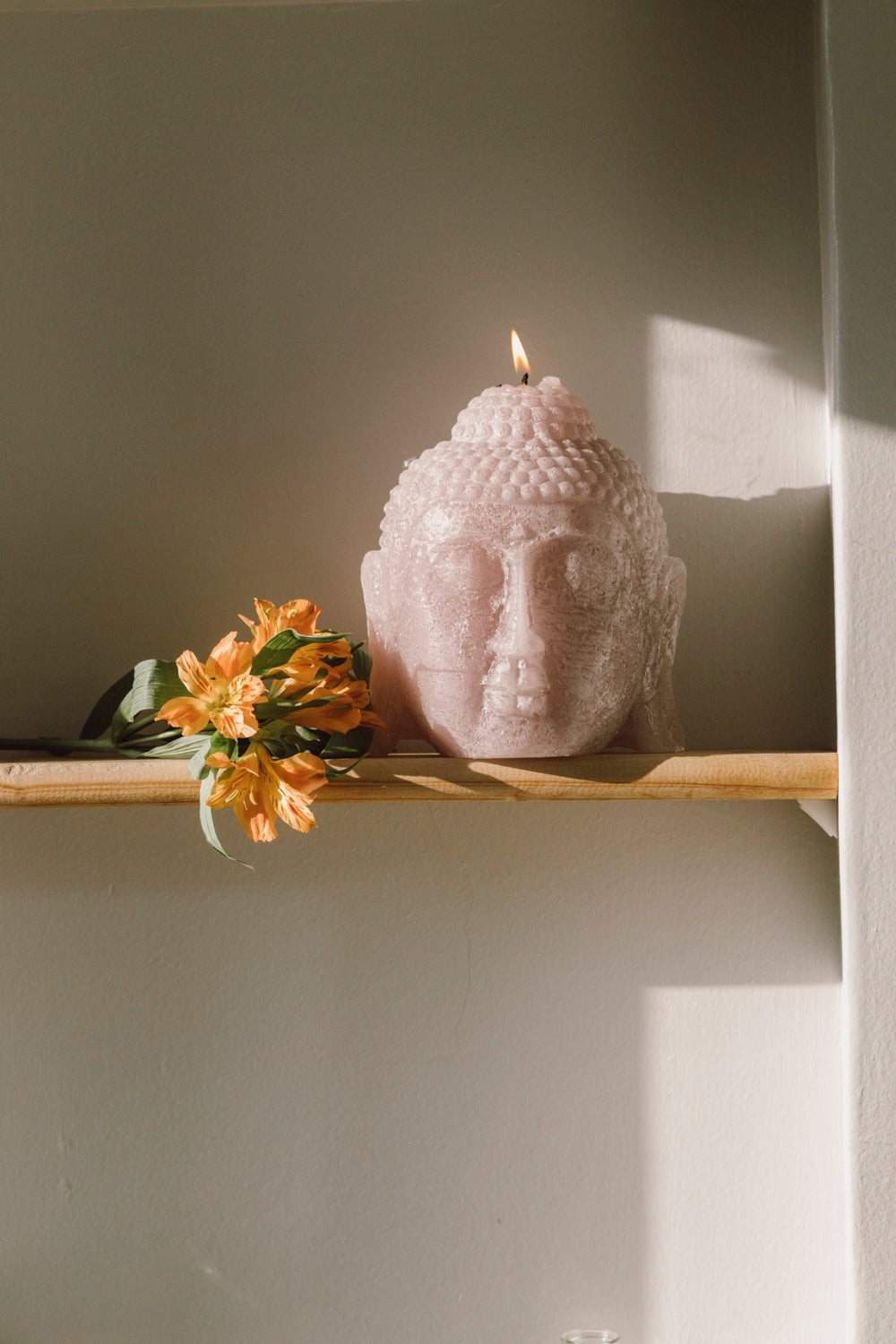 Figurine Buddha Head - Cream