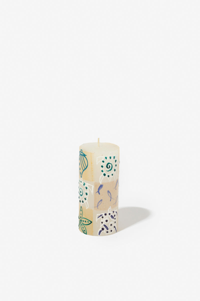 Frost Painted Pillar Candle - Arniston