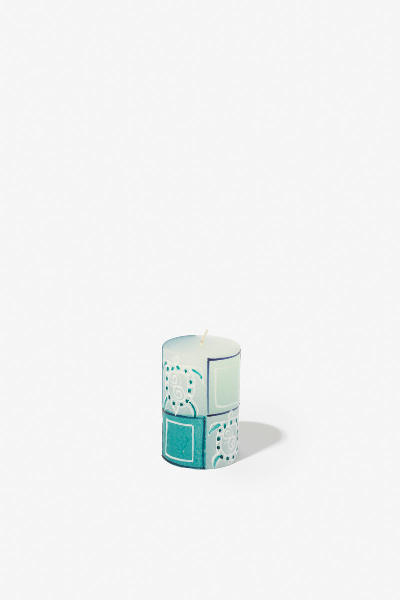Frost Painted Pillar Candle - Arniston