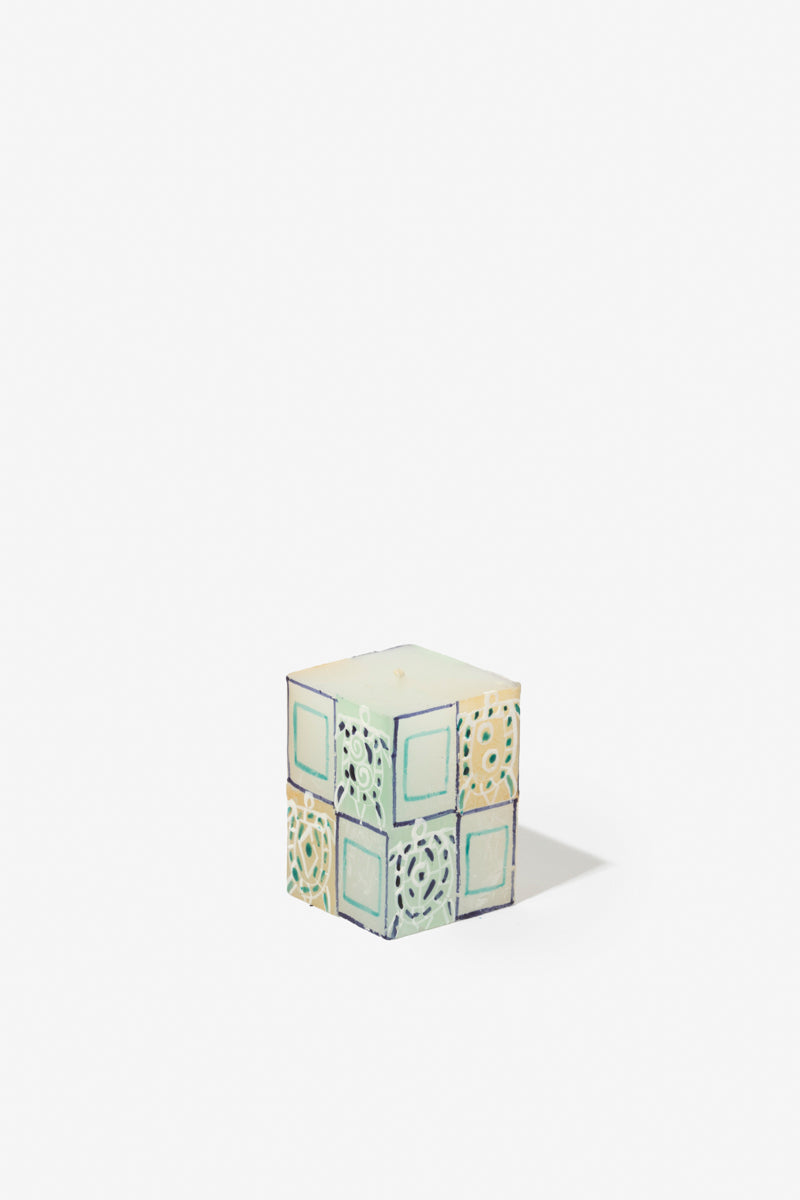Frost Painted Cube Candle - Arniston