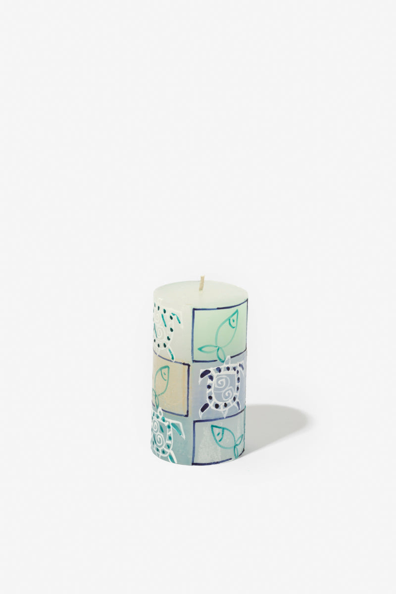Frost Painted Pillar Candle - Arniston