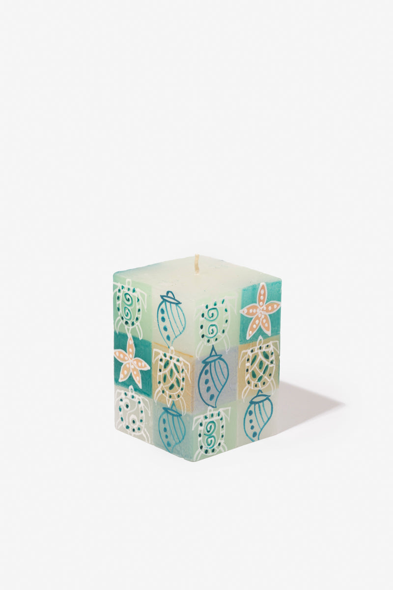 Frost Painted Cube Candle - Arniston