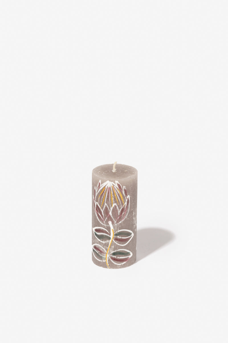 Frost Painted Pillar Candle - Fynbos