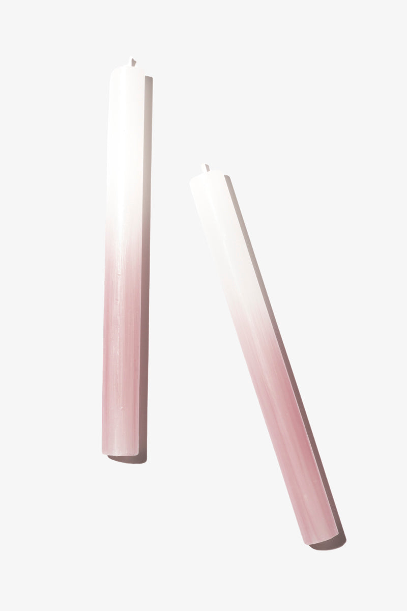 Hand Painted Dinner Candle Pair - Fun Ombre