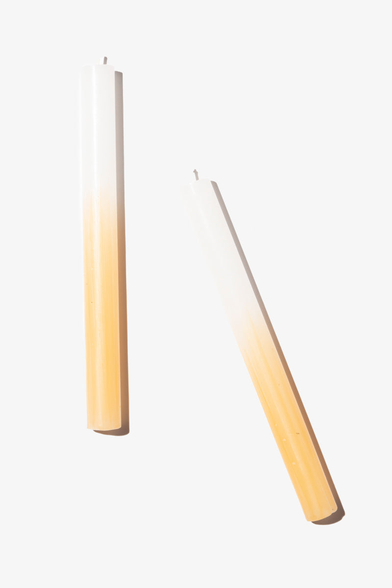Hand Painted Dinner Candle Pair - Fun Ombre