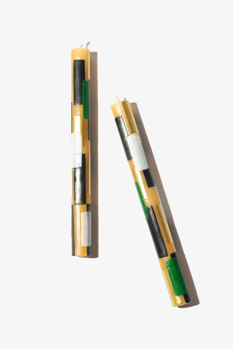 Hand Painted Dinner Candle Pair - KLIMT