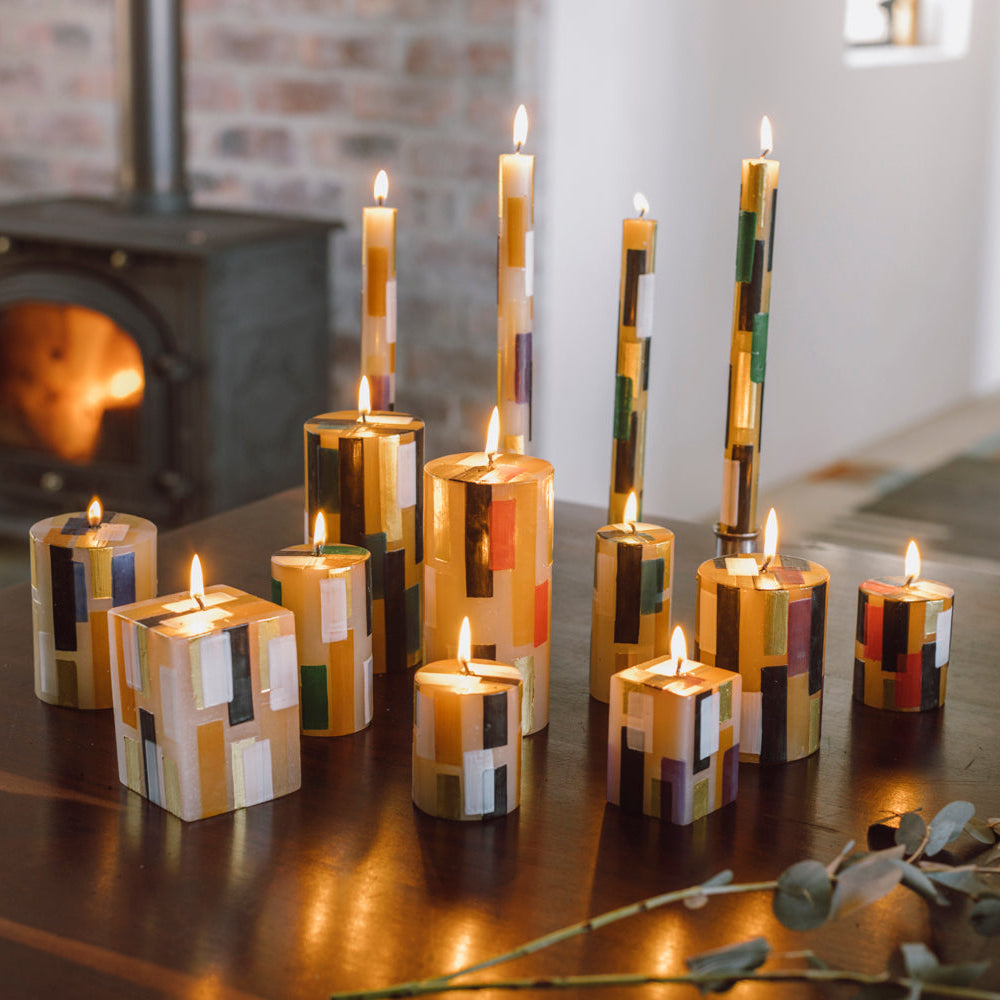 Hand Painted Cube Candle - KLIMT