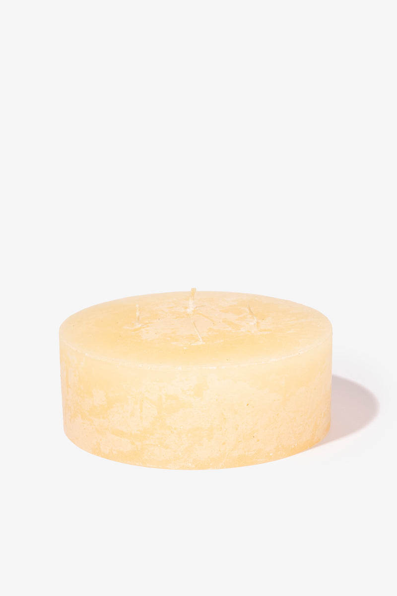Plain Frost Pillar Candle - Cream
