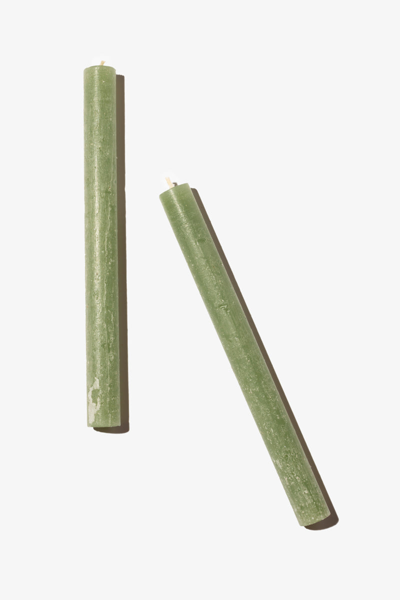 Plain Frost Dinner Candle - Sage