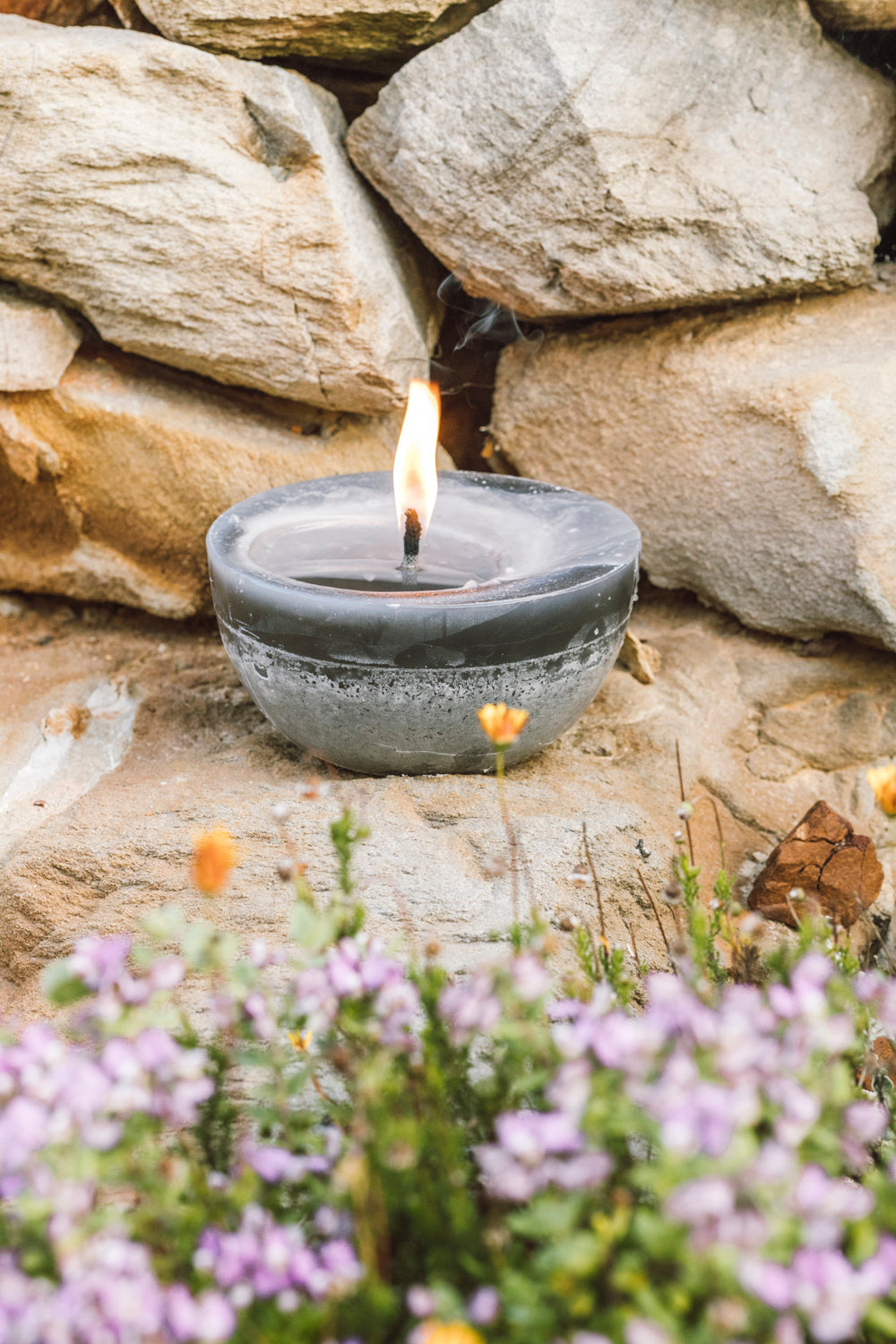 Plain Frost Outdoor Candle Bowl - Sage