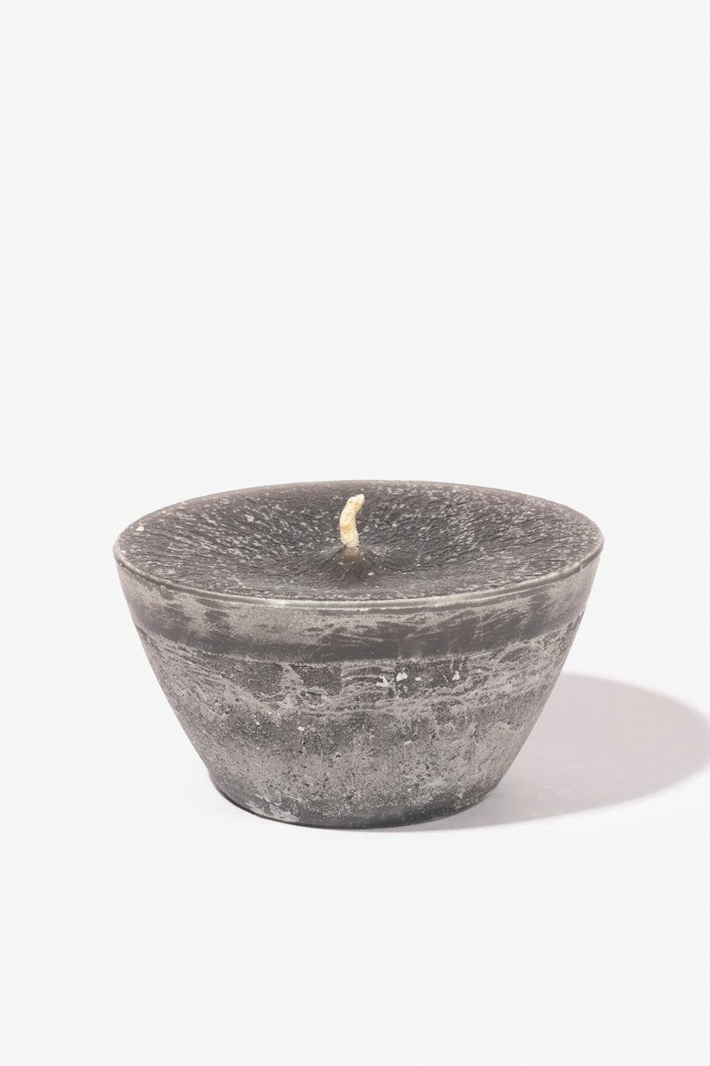 Plain Frost Outdoor Candle Bowl - Charcoal