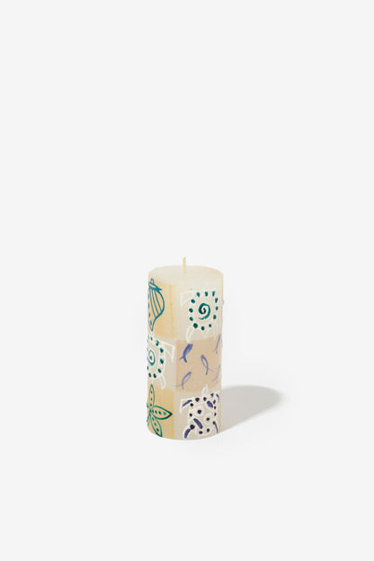 Frost Painted Pillar Candle - Arniston
