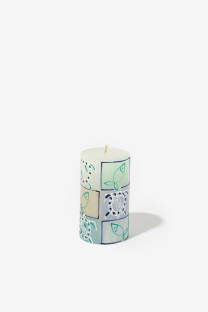 Frost Painted Pillar Candle - Arniston
