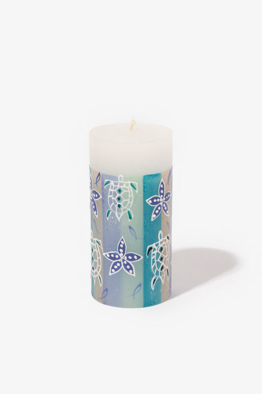 Frost Painted Pillar Candle - Arniston