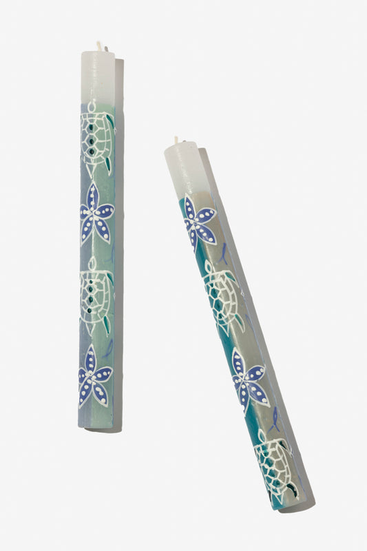 Frost Painted Dinner Candle Pair - Arniston