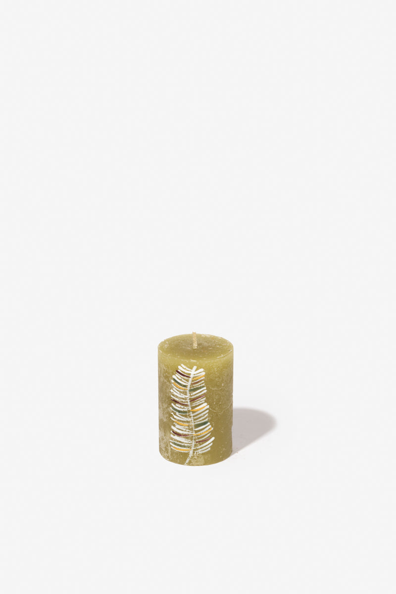 Frost Painted Pillar Candle - Fynbos
