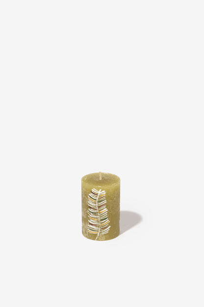 Frost Painted Pillar Candle - Fynbos