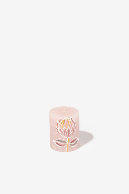 Frost Painted Pillar Candle - Fynbos