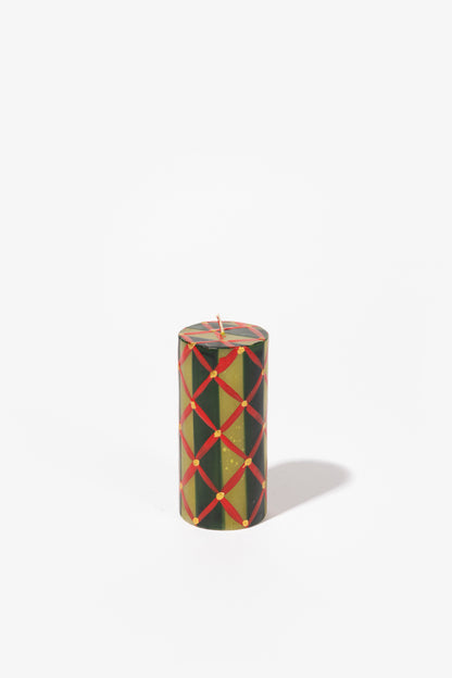 Hand Painted Pillar Candle - Christmas