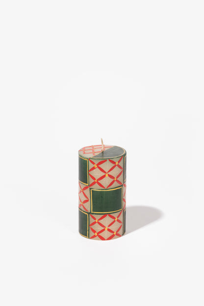 Hand Painted Pillar Candle - Christmas