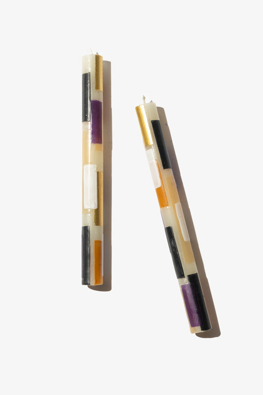 Hand Painted Dinner Candle Pair - KLIMT