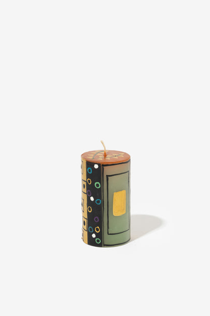 Hand Painted Pillar Candle - Ukukhanya Earth