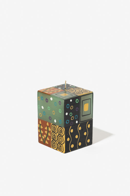 Hand Painted Cube Candle - Ukukhanya Earth