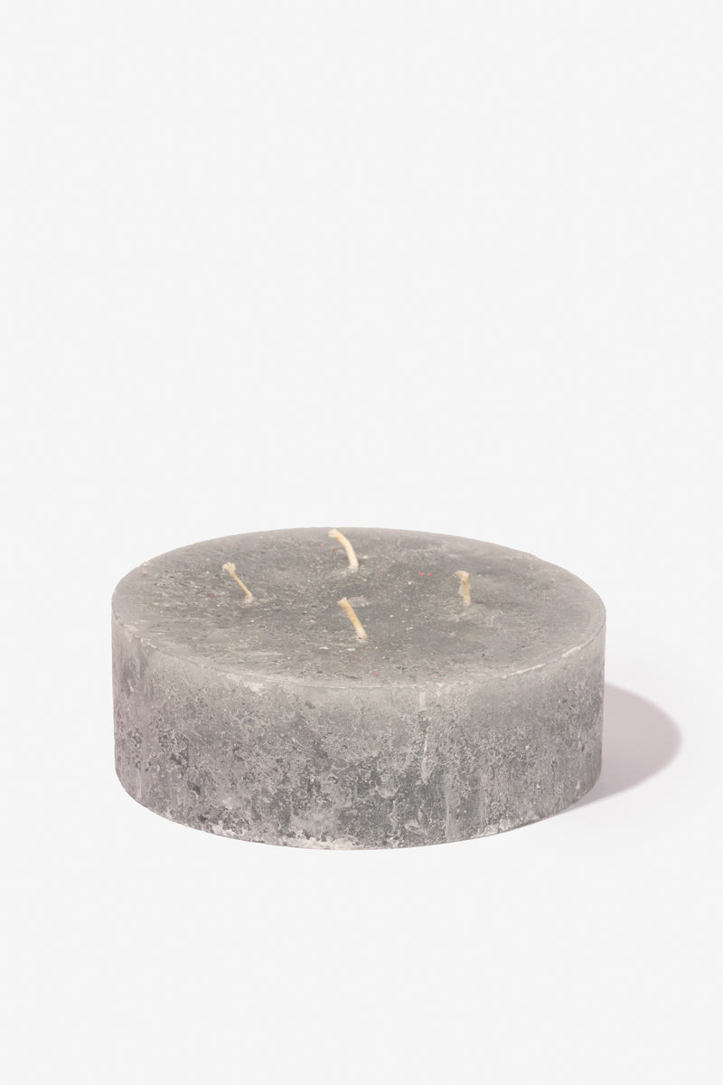 Plain Frost Pillar Candle - Grey