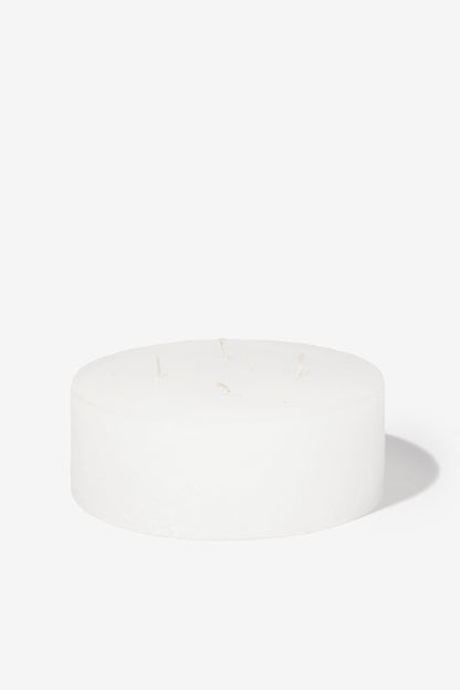 Plain Frost Pillar Candle - White