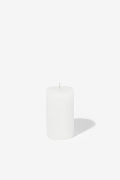 Plain Frost Pillar Candle - White