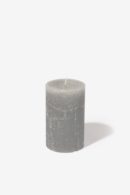Plain Frost Pillar Candle - Grey