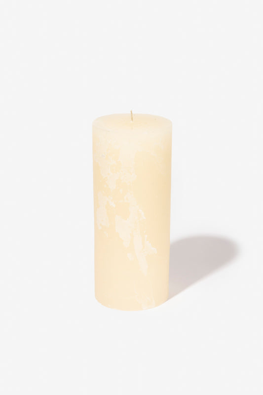 Plain Frost Pillar Candle - Cream