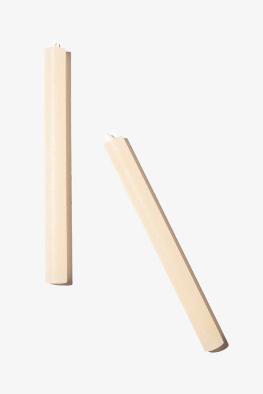 Plain Frost Dinner Candle - Cream