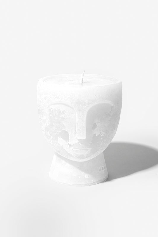 Plain Frost Outdoor Candle Bowl - Angie - White