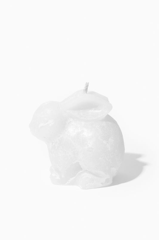 Plain Frost Outdoor Candle Bowl - Bunny Large - White