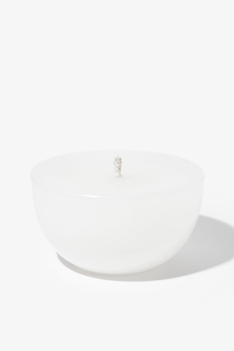 Plain Frost Outdoor Candle Bowl - White