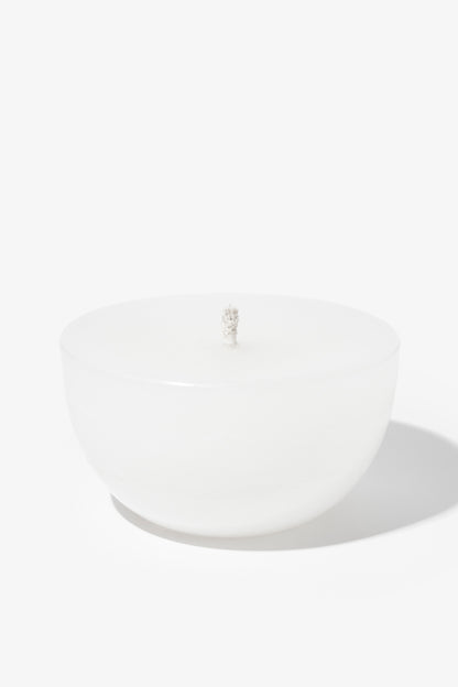 Plain Frost Outdoor Candle Bowl - White