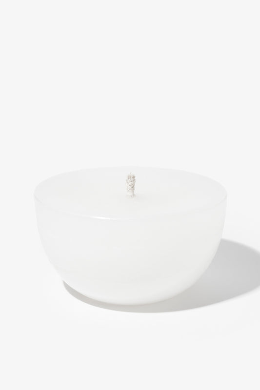 Plain Frost Outdoor Candle Bowl - White