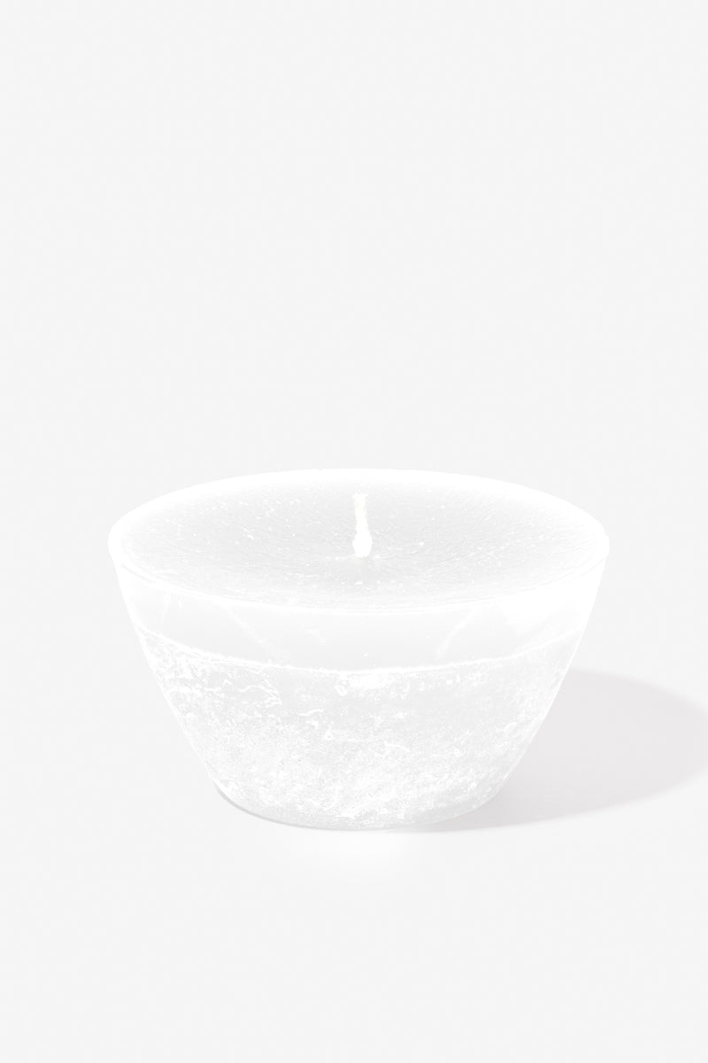 Plain Frost Outdoor Candle Bowl - White