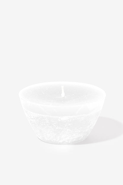 Plain Frost Outdoor Candle Bowl - White